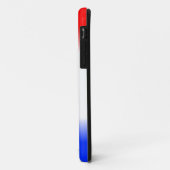 Monogram rood wit en blauw Stripe Case-Mate iPhone Case (Achterkant/links)