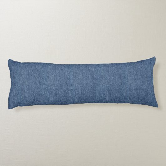 Monogram, Rood & Wit Gingham Check Blauw Denim Lichaamskussen (Achterkant)