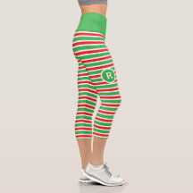 Monogram rood wit groen gestreept kapsel