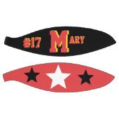 Monogram rood, zwart, en goud basketbal (Panelen)