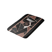 Monogram Roos Gold Abstract Patroon Badmat (Gekanteld)