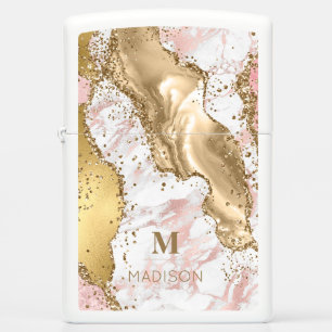 Monogram Roos Gold Agate Liquid & Glitter Gold