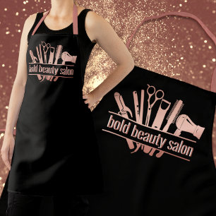 Monogram Roos Gold Beauty Salon Tools Stylist Blu Schort