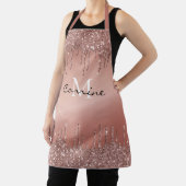 Monogram Roos Gold Driving Glitter Metallic Name Schort (Insitu)