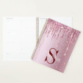 Monogram Roos Gold Driving Glitter Sparkles Planner (Display)