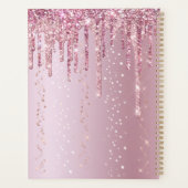 Monogram Roos Gold Driving Glitter Sparkles Planner (Achterkant)