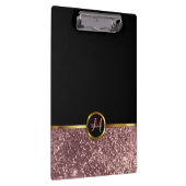 Monogram Roos Gold Glitter Design Klembord (Rechts)