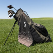 Monogram Roos Gold Golfhanddoek (Groen)