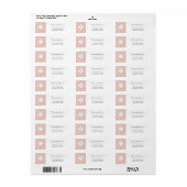 Monogram Roos Gold Marble Return Address Label (Full Sheet)