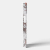 Monogram Roos Gold Marble White Grey Geometric Case-Mate iPhone Case (Achterkant / Rechts)