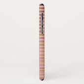 Monogram Roos Goud Gestreept Patroon met Initiaal Case-Mate iPhone Case (Achterkant/links)