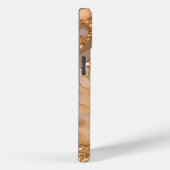 Monogram Roos Goud Glitter Marmer Case-Mate iPhone Case (Achterkant / Rechts)