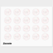 Monogram Roos Goud Marmer Chic Script Dank u Ronde Sticker (Vel)