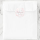 Monogram Roos Goud Marmer Chic Script Dank u Ronde Sticker (Tas)