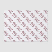 Monogram Roos Gouden Brief M Weefseldocument Tissuepapier (Voorkant)