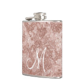 Monogram Roos Gouden Glitter Camouflage camo Heupfles (Links)