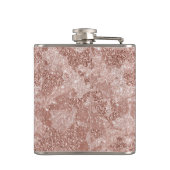 Monogram Roos Gouden Glitter Camouflage camo Heupfles (Achterkant)