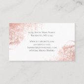 Monogram Roos Gouden Glitter Glam Trendy Vrouwen Visitekaartje (Achterkant)