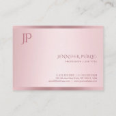 Monogram Roos Gouden Sjabloon Modern Minimalist Visitekaartje (Achterkant)