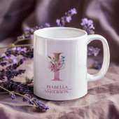 Monogram Roos Gouden Waterverf Bloemletter I Koffiemok