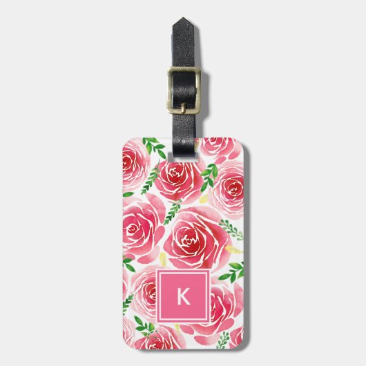 Monogram Roos van Provence Bagagelabel (Voorkant verticaal)