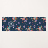 Monogram | Rose Bouquet Floral Pattern Yogamat (Voorkant (horizontaal))