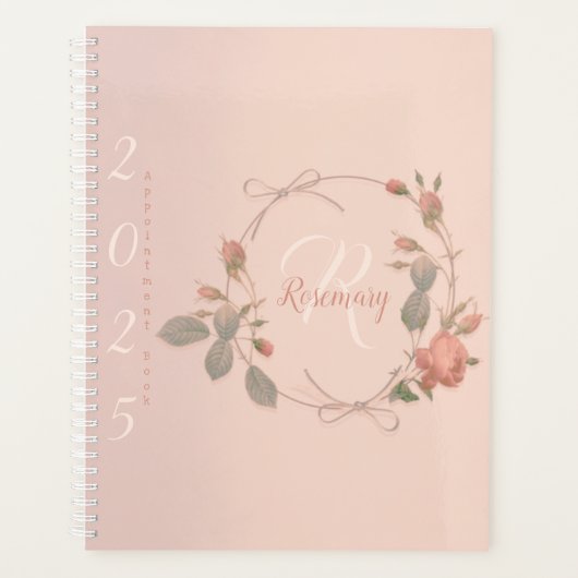 Monogram Rose Gold Agenda 2025 (Devant)
