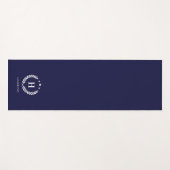 Monogram royal blue stylish modern minimalist yogamat (Voorkant (horizontaal))