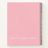 Monogram Roze Artist Sketchbook Notitieboek (Achterkant)