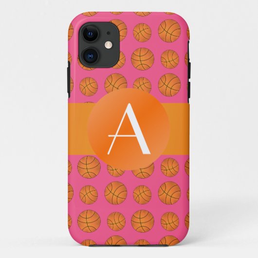 Monogram roze basketballen Case-Mate iPhone case (Achterkant)