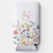 Monogram Roze Bloemen Botanisch (Achterkant)