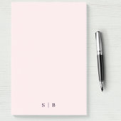 Monogram Roze Blush Modern Minimalist Post-it® Notes