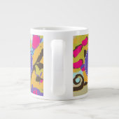 Monogram | Roze Boho Floral I Extra Grote Beker (Achterkant)