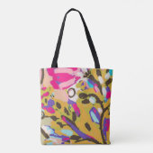 Monogram | Roze Boho Floral I Tote Bag (Achterkant)