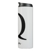 Monogram Roze Boho Girly Initiaal Q Thermosbeker (Geroteerd rechts)