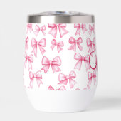 Monogram Roze Bow Coquette Esthetische Preppy Tren (Voorkant)