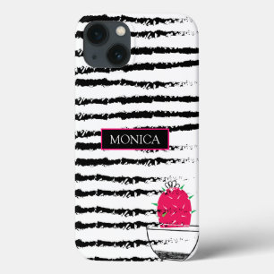 Monogram Roze Cactus iPhone 13 Hoesje