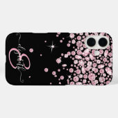 Monogram Roze Diamanten Juwelen Case-Mate iPhone Case (Achterkant (horizontaal))