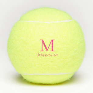 Monogram Roze Eenvoudig Minimalist Tennisballen