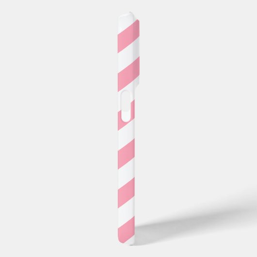 Monogram roze en blauwe diagonale strepen Case-Mate iPhone case (Achterkant / Rechts)