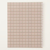Monogram roze en bruin Floral Planner (Achterkant)