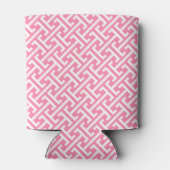 Monogram roze en Navy Preppy Pattern Blikjeskoeler (Achterkant)