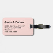 Monogram Roze en Peach Camo Camouflage Zwart Bagagelabel (Achterkant horizontaal)