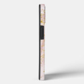 Monogram Roze en witte marmer Glitter Glitter Case-Mate iPhone Case (Achterkant / Rechts)