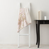 Monogram Roze en witte marmer Glitter Glitter Sherpa Deken (In situ)