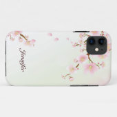 Monogram roze en witte Natuur Case-Mate iPhone Case (Achterkant (horizontaal))