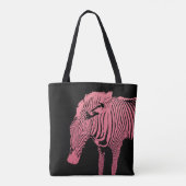 Monogram Roze en zwarte Zebra Draagtas (Achterkant)