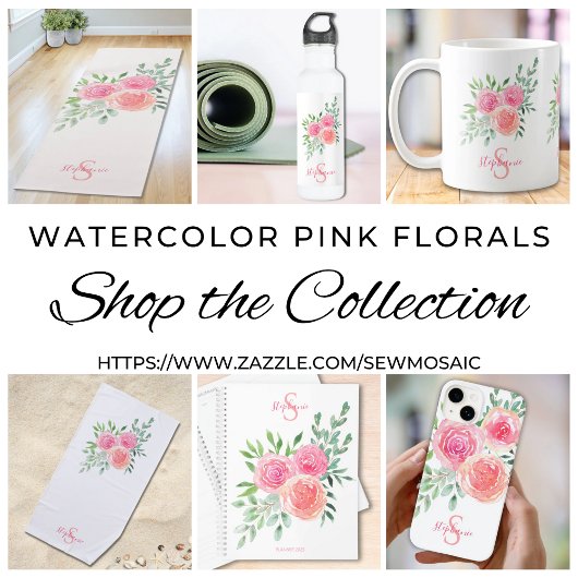 Monogram Roze Floral Case-Mate iPhone Case