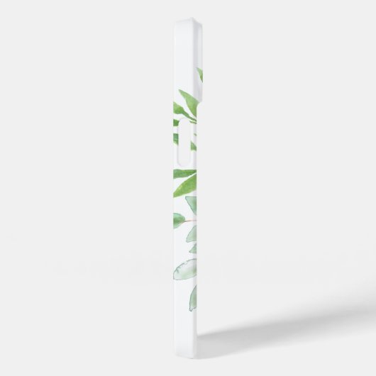 Monogram Roze Floral Case-Mate iPhone Case (Achterkant / Rechts)