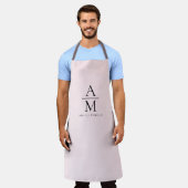 Monogram roze gepersonaliseerd Schort (Gedragen)